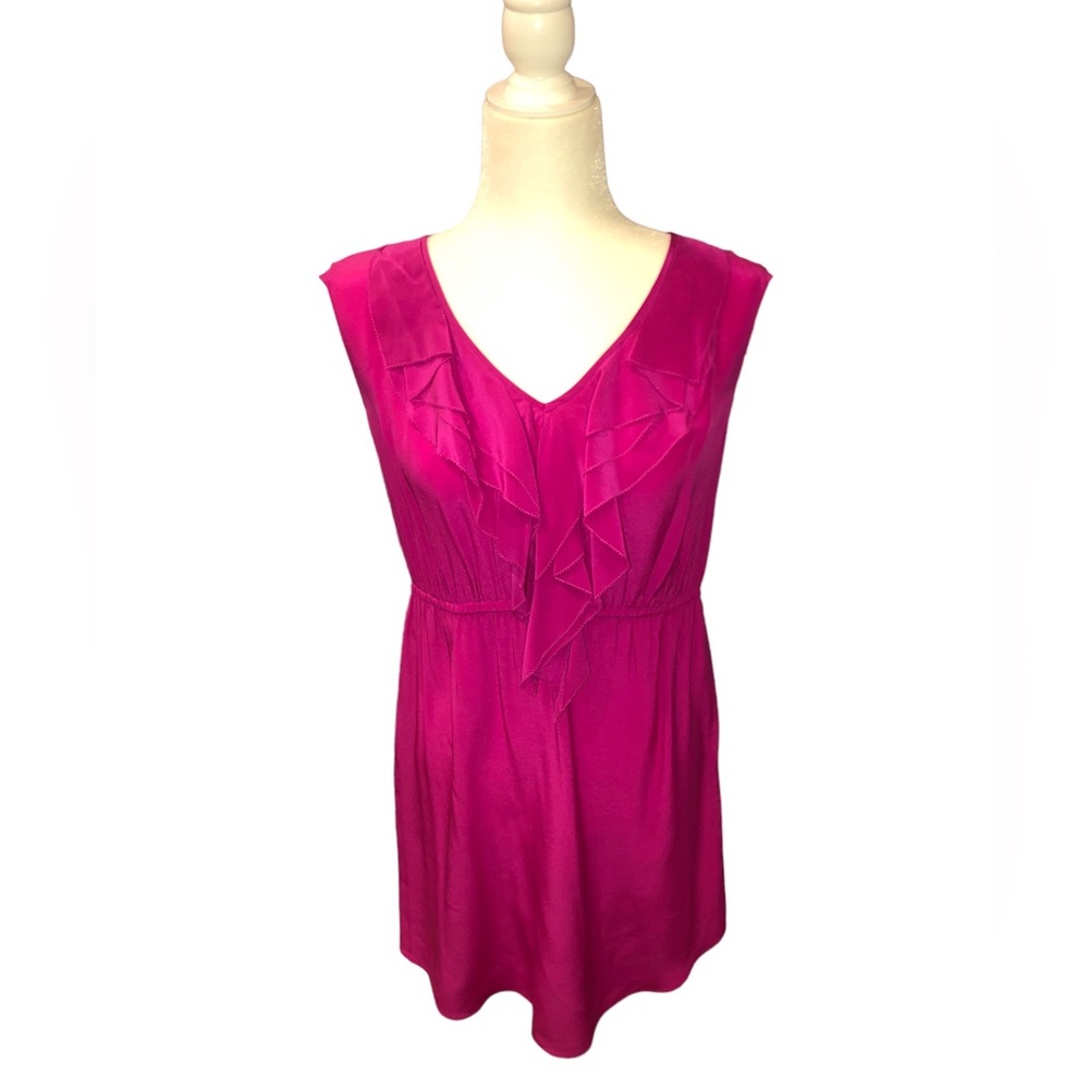 Rebecca Taylor Raspberry Mini Dress 100% Silk